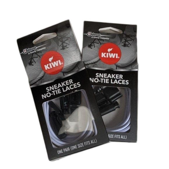 Kiwi Sneaker No-Tie Laces NEW 2 packs  shoelaces White - Picture 1 of 3
